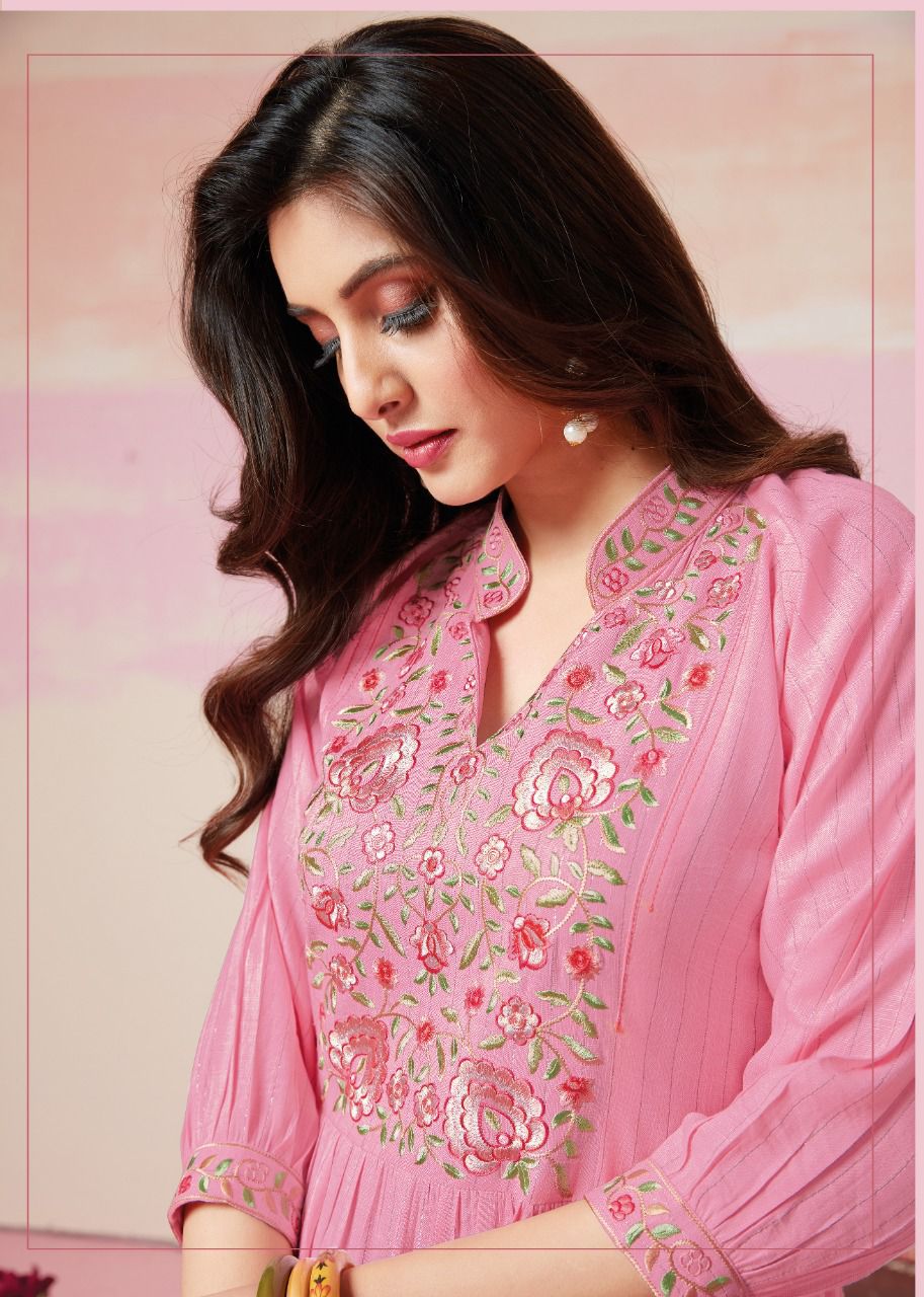 Aarvi Myra 9 Heavy Rayon Wholesale Anarkali Kurti Collection